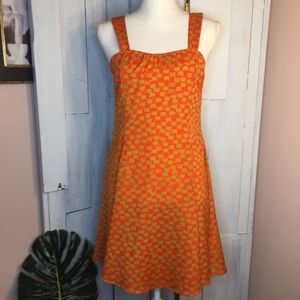 Rosebud Strap Dress- Elephant print- Medium